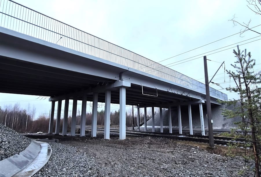 В Мурманской завершен ремонт путепровода через железную дорогу на объездной Апатитов